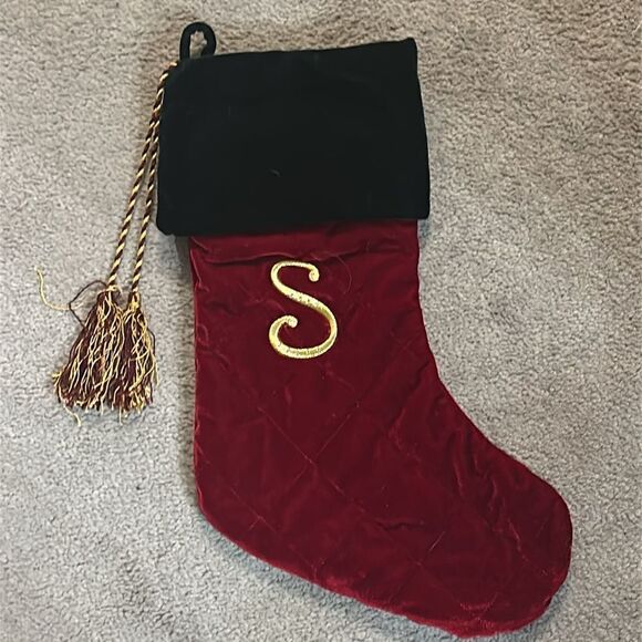 Velvet Christmas Stocking with Embroidered “S”! - Picture 8 of 8
